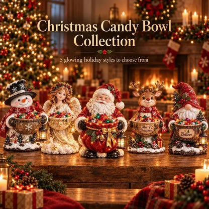 🎅 5-in-1 Festive Lighted Candy Bowl Collection – Christmas Tabletop Decor