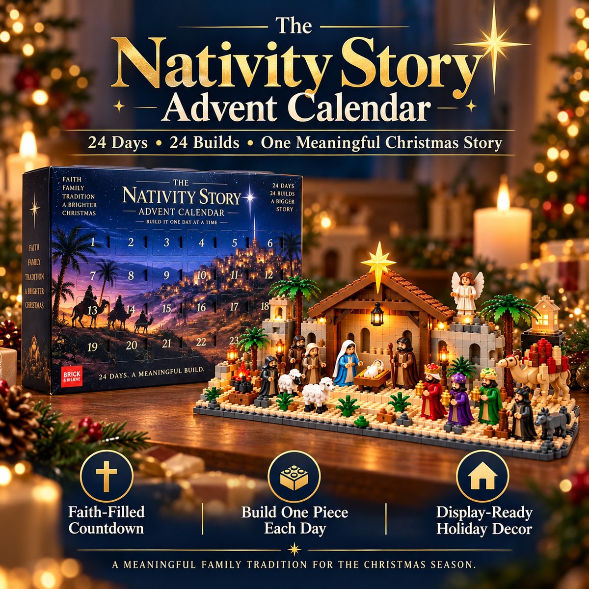24-Day Christmas Nativity Advent Calendar