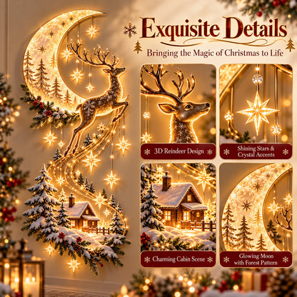 Reindeer Under the Starry Sky™ – Cozy Christmas Cabin
