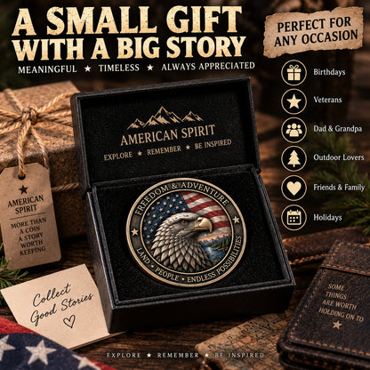 🔥 LAST DAY 50% OFF – American Spirit Challenge Coin Collection | 8 Unique Designs