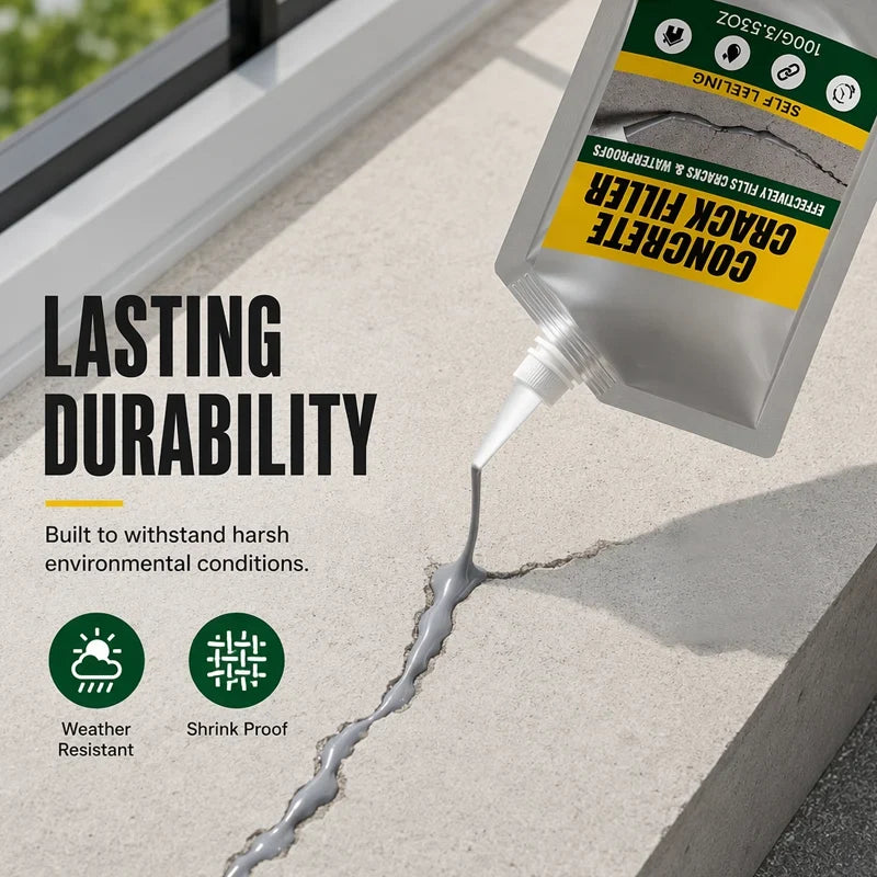 🛠️Waterproof Concrete Crack Filler for Indoor & Outdoor Use