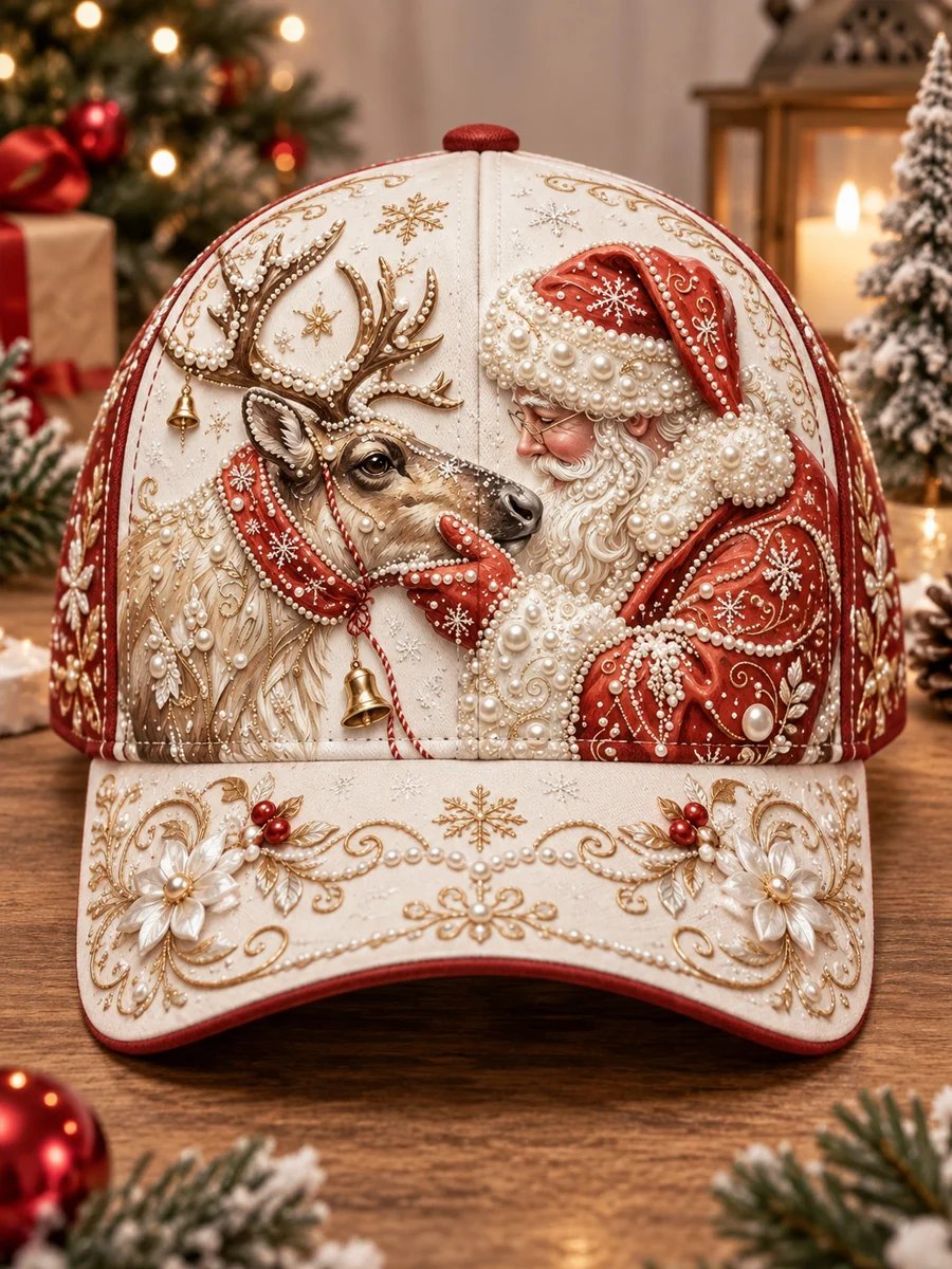 🎄 Christmas Graphic Baseball Cap | 7 Festive Adjustable Styles