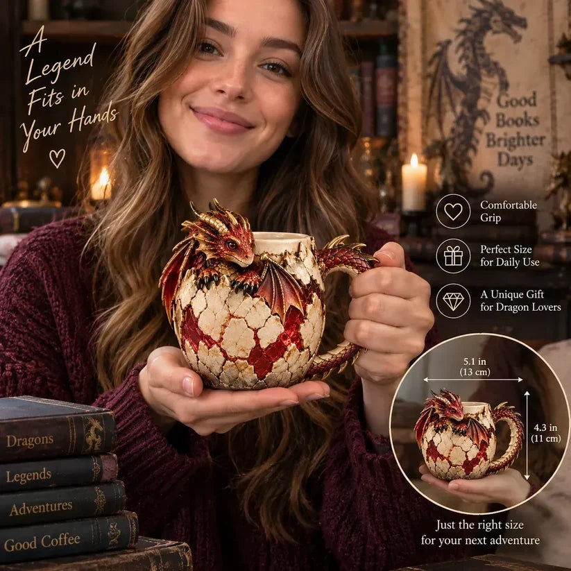 ⏳ Last Day 44% OFF – 🐉 Dragonbound Realms Sculpted Dragon Mug Collection | 6 Fantasy Realm Designs with Raised 3D Dragon Details ☕