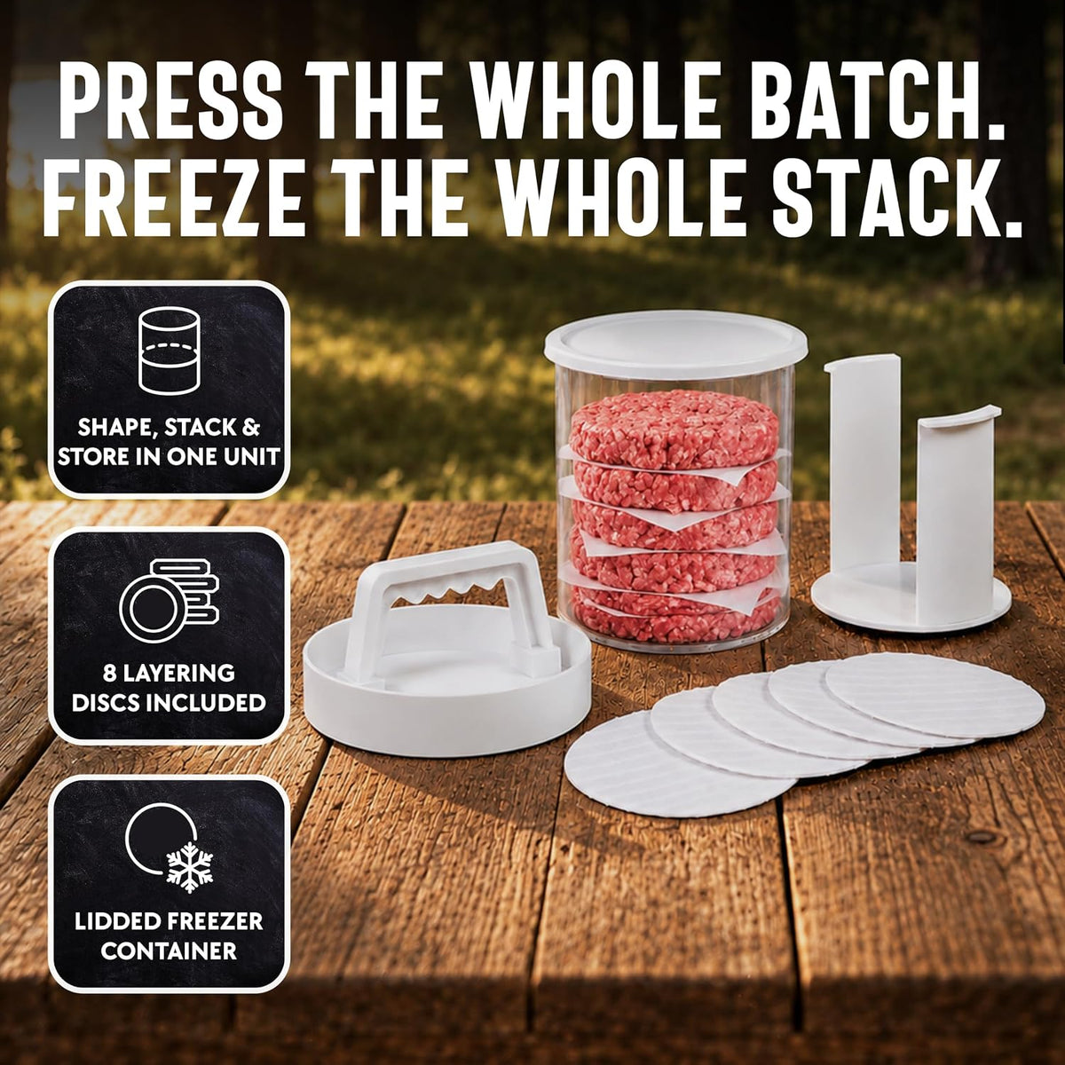 Hamburger Press Patty Maker - 12-Piece Set