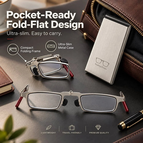✨ Weightless Folding Readers in a Sleek Metal Vault | Read Anywhere 📖