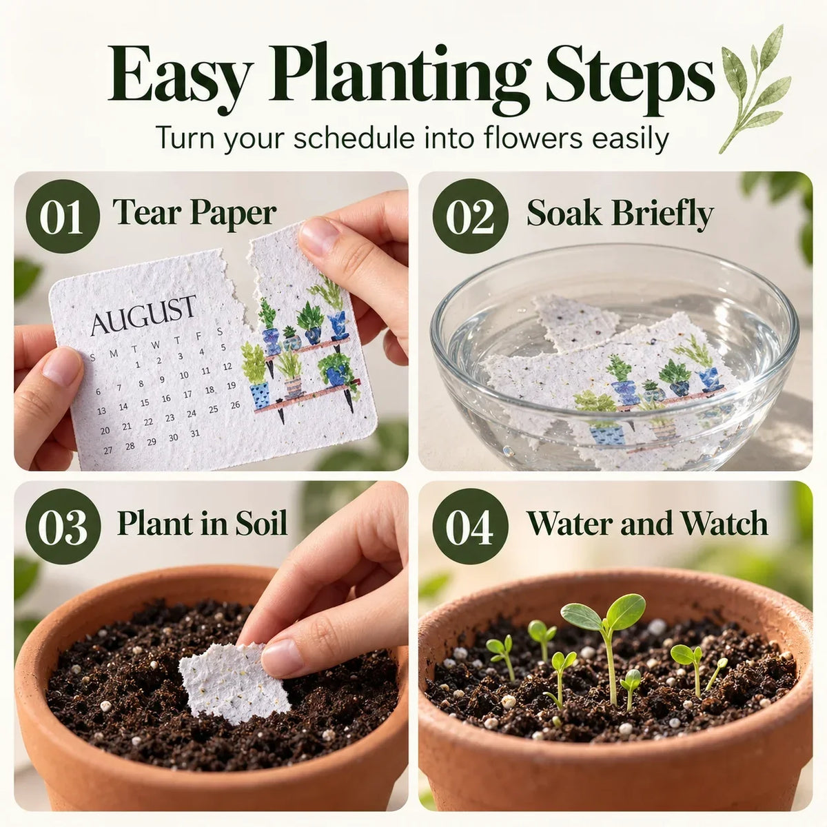 🌱Eco-Friendly Plantable “Timeless” Seed Calendar 2027