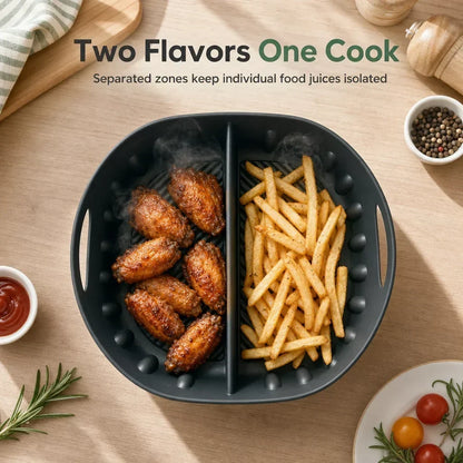 🔥 2026 Hot Sale 30% OFF ✨Reusable Divided Air Fryer Silicone Liner