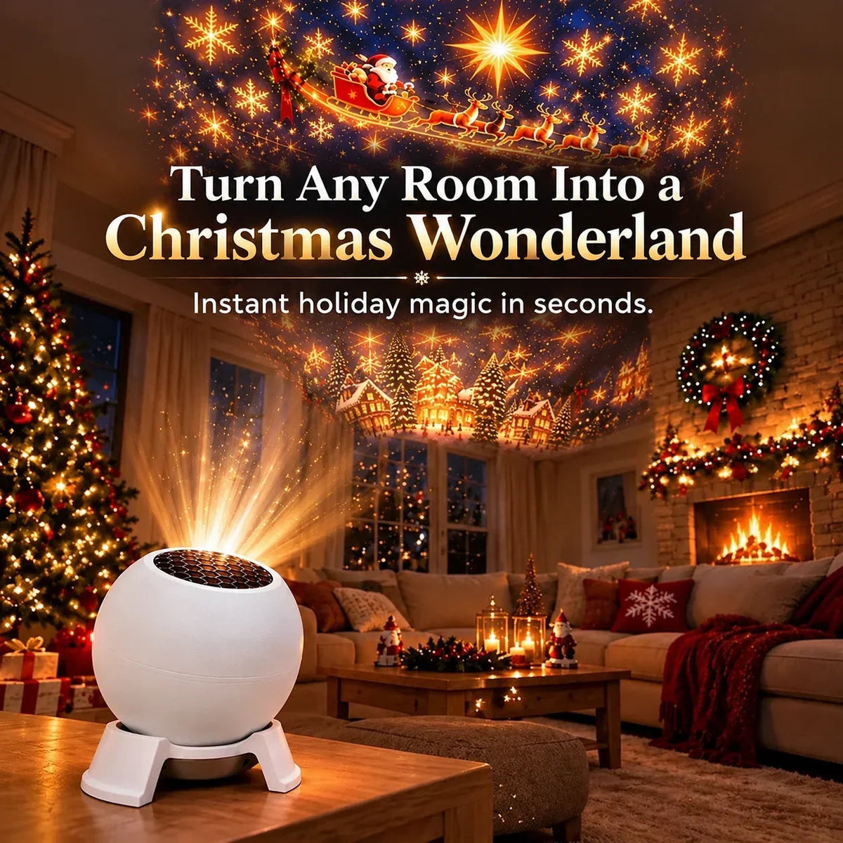 🔥HOT SALE 49% OFF -🎄 Magical Christmas Projection Night Light – Transform Any Room Into A Holiday Wonderland