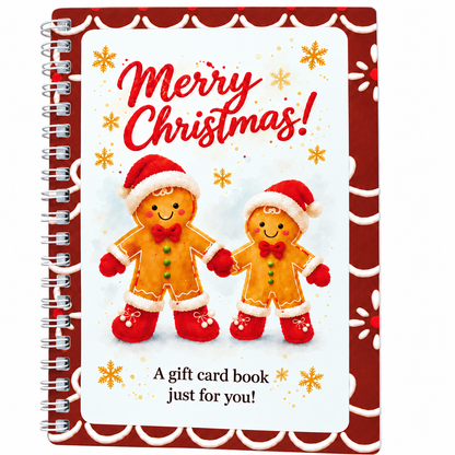 🎁70% OFF!!!-Ready for Christmas!🎅Christmas Gift Card Book, DIY Spiral-Bound Christmas Gift Card Holder Book🎁Personalized Xmas Gifts for Family, Festive & Party Supplies