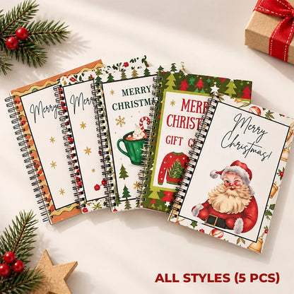 🎁70% OFF!!!-Ready for Christmas!🎅Christmas Gift Card Book, DIY Spiral-Bound Christmas Gift Card Holder Book🎁Personalized Xmas Gifts for Family, Festive & Party Supplies