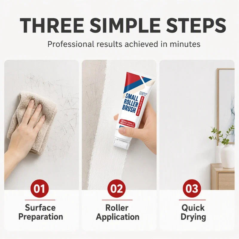 💯🧱🖌️✨Waterproof Wall Repair Paste with Integrated Small Roller Brush