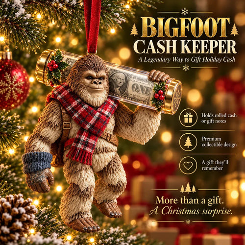 Bigfoot Christmas Cash Gift Ornament