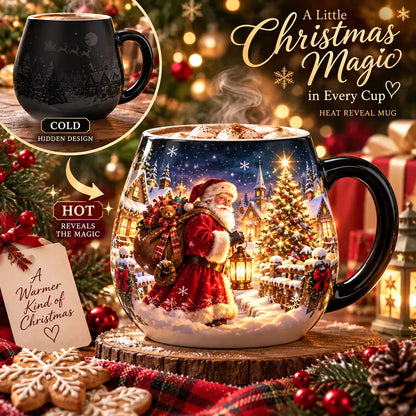 🎅🏻🎁Christmas Magic Color-Changing Mug – Heat Reveal Holiday Gift