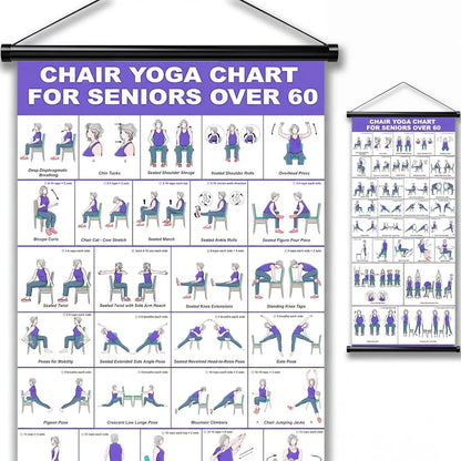 🔥Tai Chi Chair Workout Chart for Seniors (16 x 24 inches)