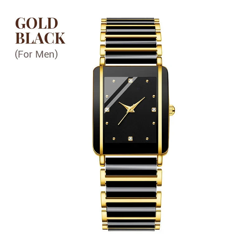 ⌚fashion Ceramic Square Quartz Watch