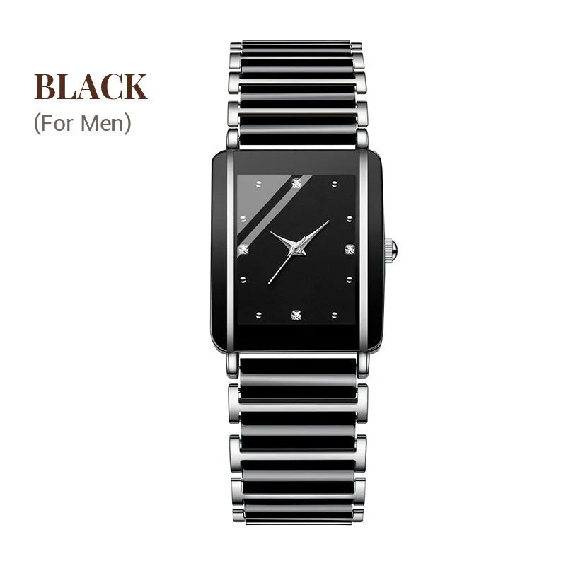 ⌚fashion Ceramic Square Quartz Watch