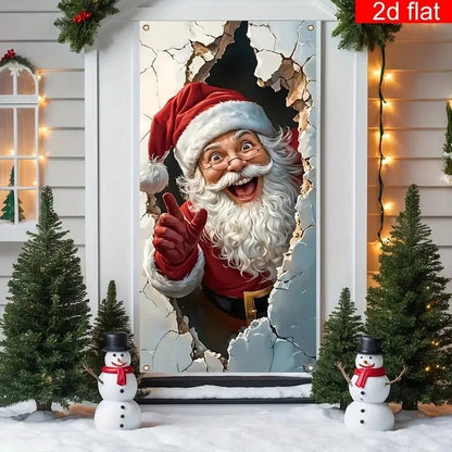 🔥Last Day Promotion 60% OFF💥2026 Christmas Front Door Decoration Cover