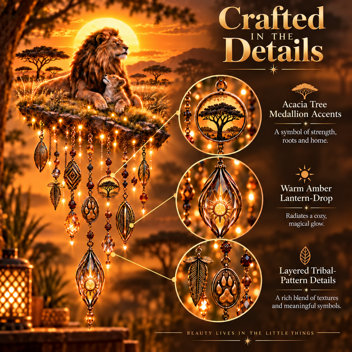 Majestic Savannah Family Glow™ – Lion & Cub Illuminated Wall Decor🦁