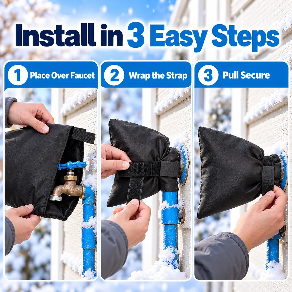 ❄️ Outdoor Faucet Covers for Winter – Insulated Spigot Protectors