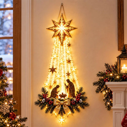 Light-emitting birth scene wall decoration