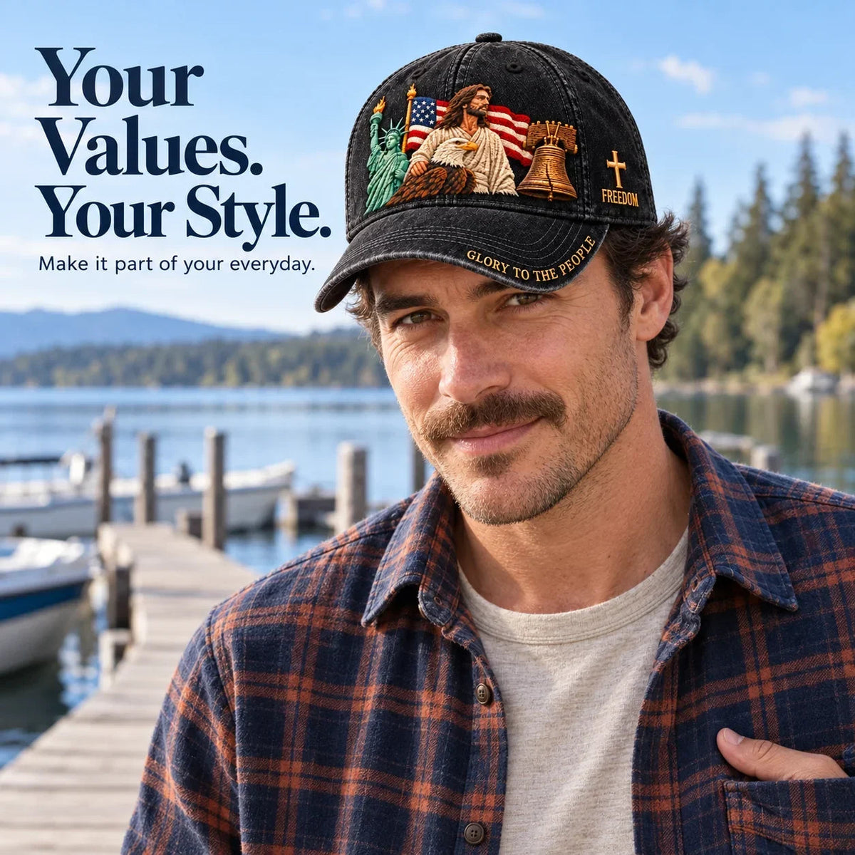 ✝️🇺🇸 Faith & Freedom American Heritage Cap