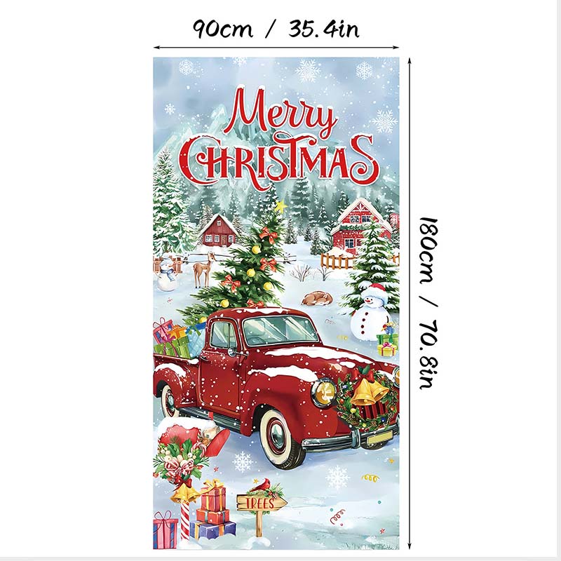 🎄Christmas Door Cover For Instant Holiday Decor✨