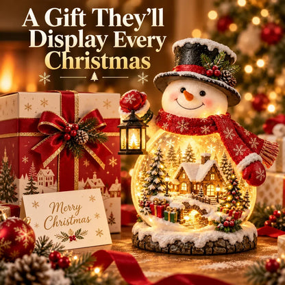⛄ Light-Up Christmas Snowman Village – Cozy Holiday Tabletop Decor 🎄✨