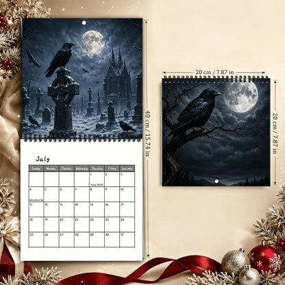 🐦‍⬛Raven & Crow 2027 Wall Calendar — 12 Months of Moonlit Gothic Art🖤