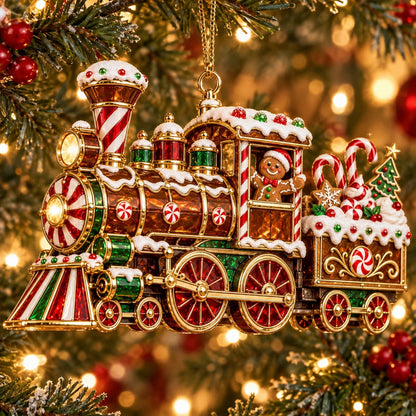 🚂🎄 Vintage Christmas Train Ornaments – 6 Charming Holiday Designs