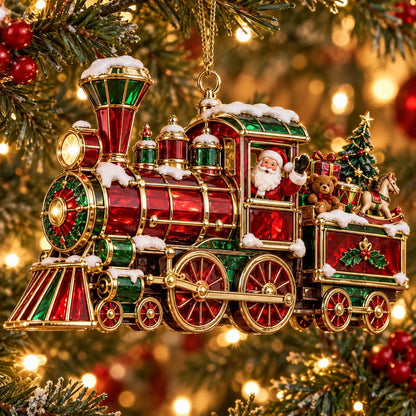 🚂🎄 Vintage Christmas Train Ornaments – 6 Charming Holiday Designs