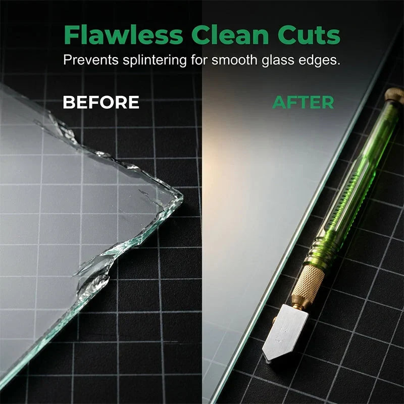 Professional Glass Cutter Tool ✨ Precision Scoring for Glass & Tile Projects