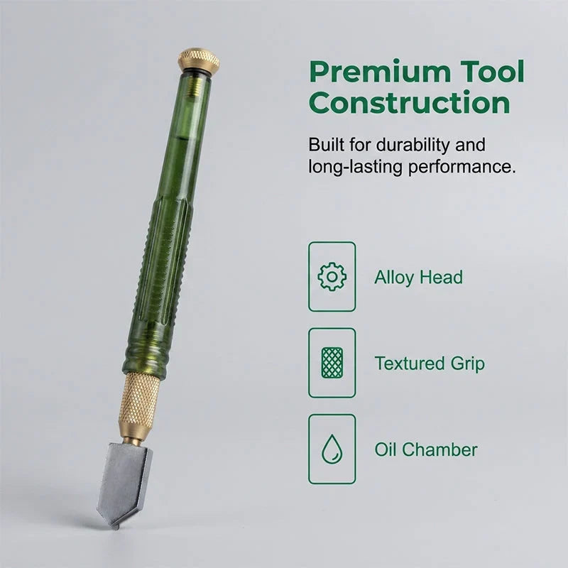Professional Glass Cutter Tool ✨ Precision Scoring for Glass & Tile Projects