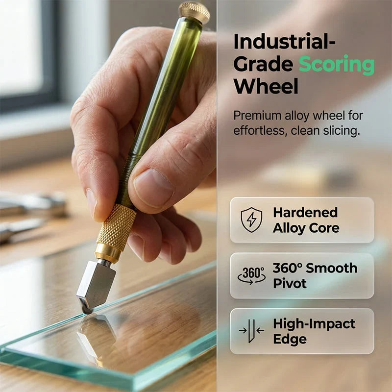 Professional Glass Cutter Tool ✨ Precision Scoring for Glass & Tile Projects