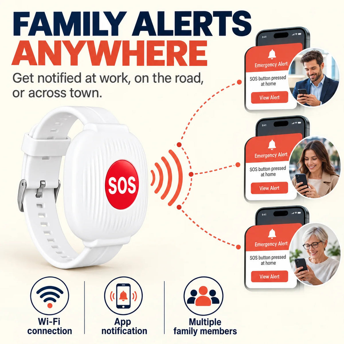 ❤️Emergency Bracelet with SOS Button for Seniors