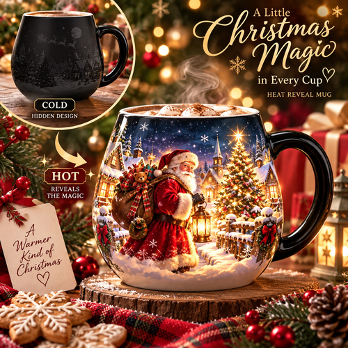 🔥50% OFF✨Christmas Magic Color-Changing Mug – Heat Reveal Holiday Gift