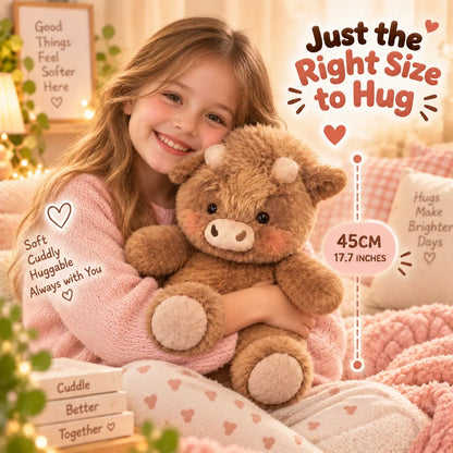 Fluffy Cow Plush – Super Soft, Huggable & Perfect for Gifting 🎁