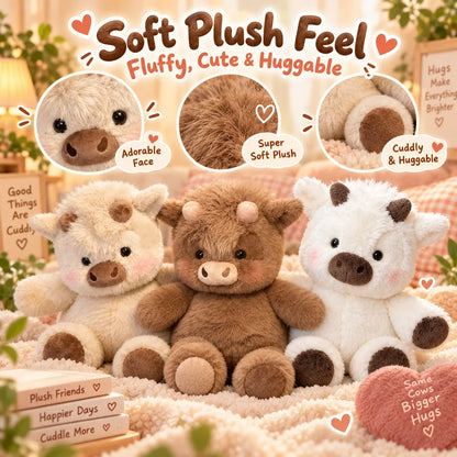 Fluffy Cow Plush – Super Soft, Huggable & Perfect for Gifting 🎁
