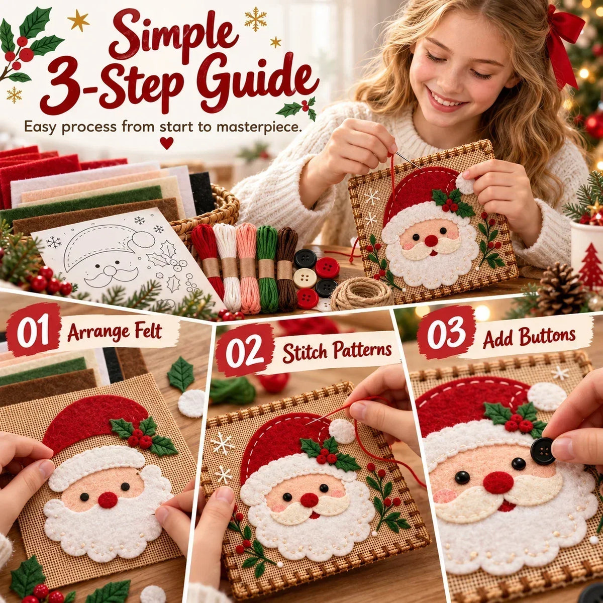 🎄✨Christmas DIY Fabric Weaving Friendship Kit - 🧵 Create Something Special Together! 💕