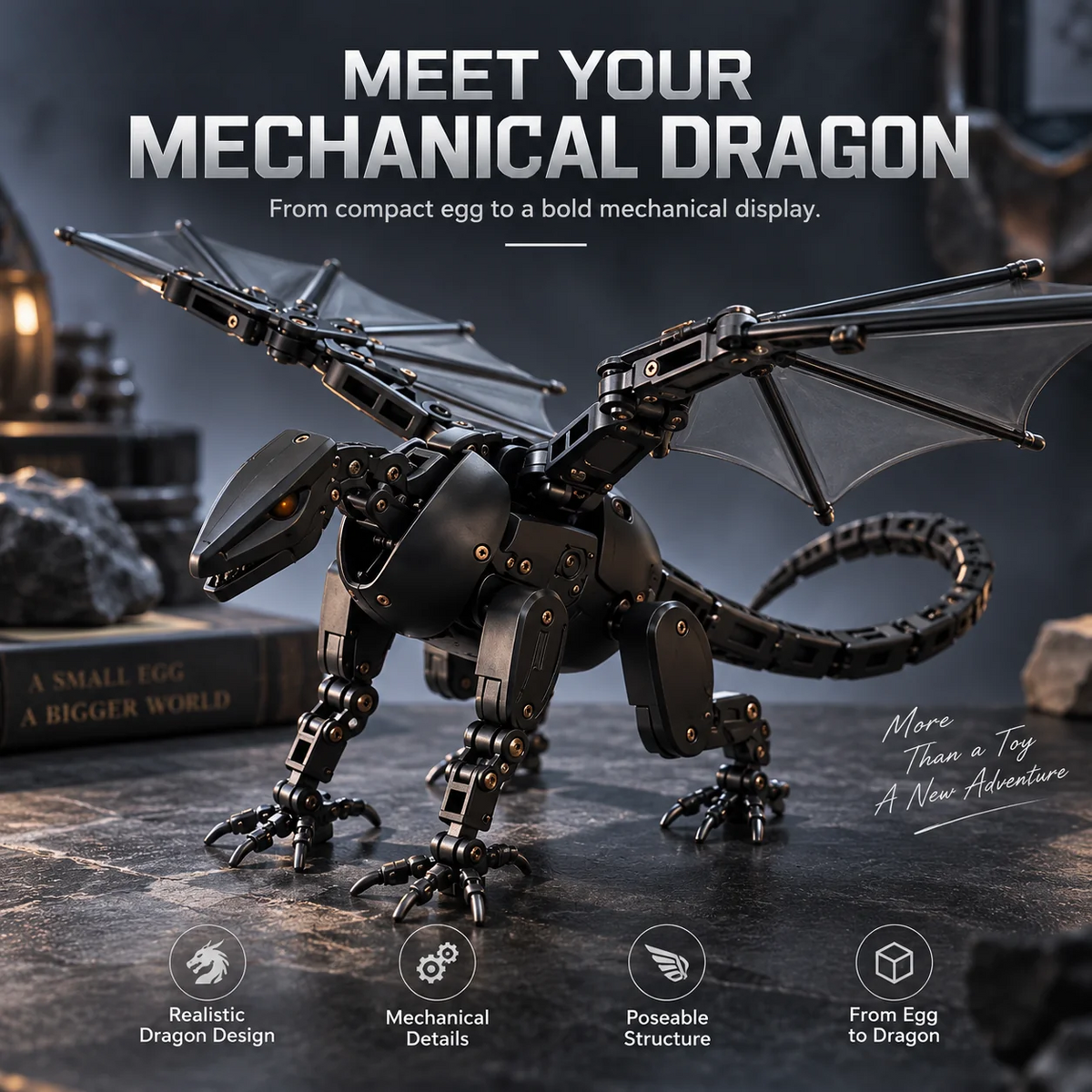 🔥 LAST DAY 50% OFF 🔥 🥚🐉 DragonMorph™ – Transforming Egg-to-Dragon Mechanical Toy | Epic Futuristic Dragon Gift
