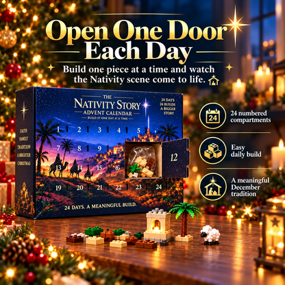Nativity Advent Calendar – 24-day Buildable Christmas Nativity Set