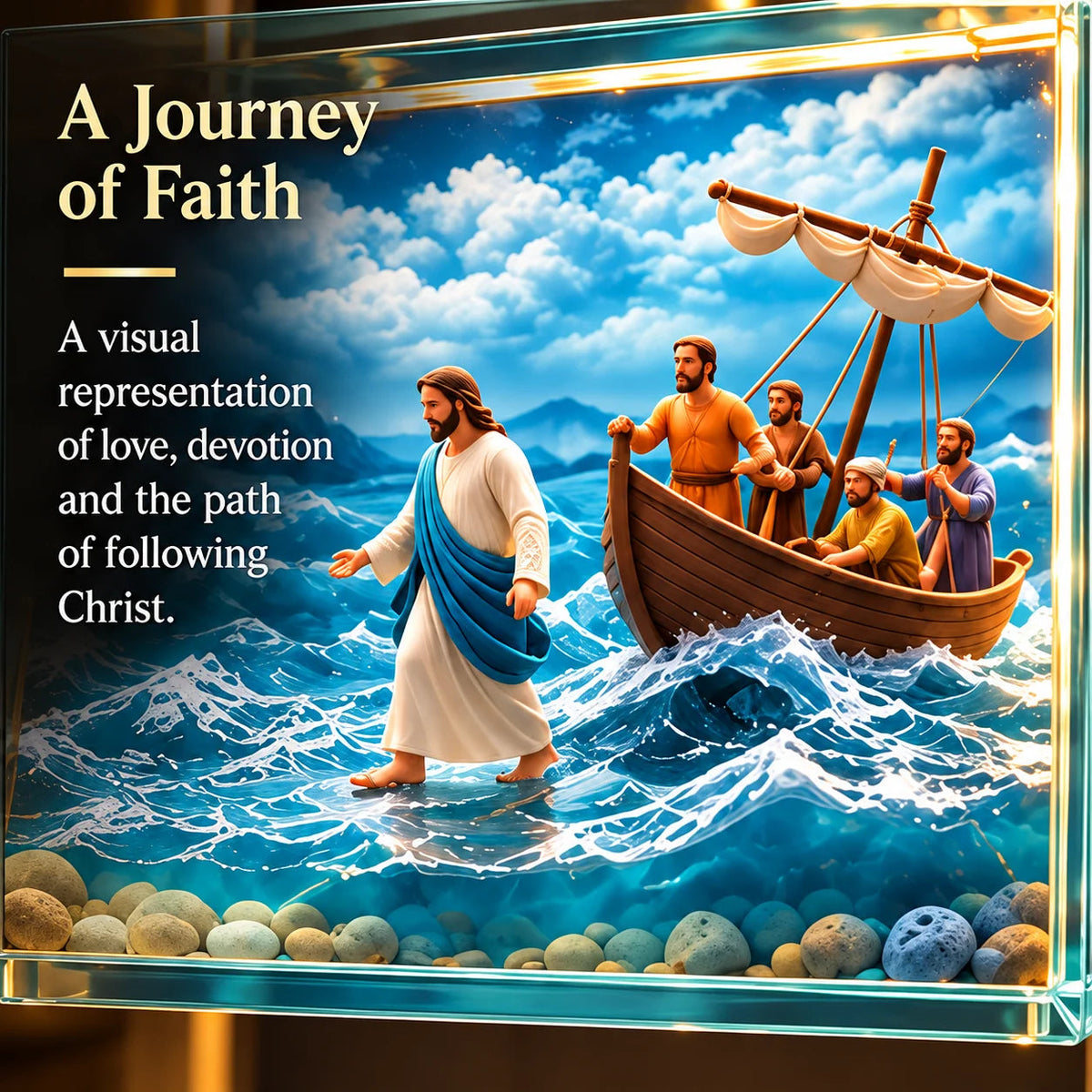 📌🙏 The Story of Jesus LED Cross Lamp ✝️✨ 6 Biblical Scenes & Meaningful Christian Gift