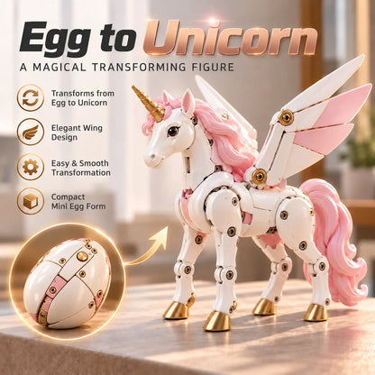 🦄 2-in-1 Transforming Mechanical Unicorn Egg – Winged Fantasy Figure🚚