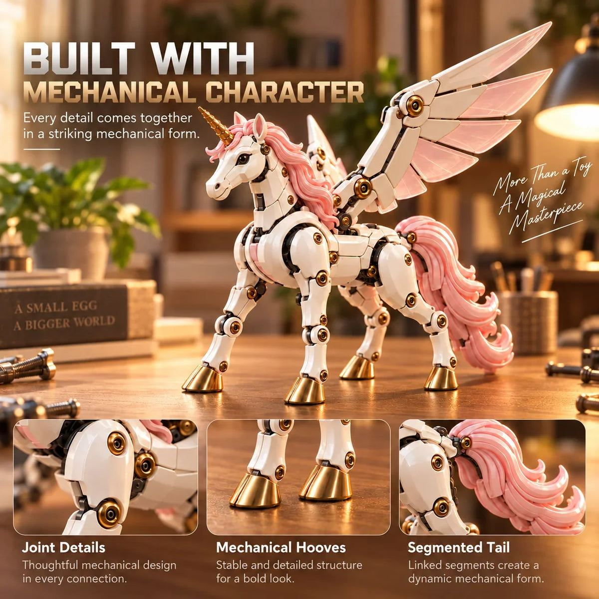 🦄 2-in-1 Transforming Mechanical Unicorn Egg – Winged Fantasy Figure🚚