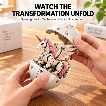 🦄 2-in-1 Transforming Mechanical Unicorn Egg – Winged Fantasy Figure🚚