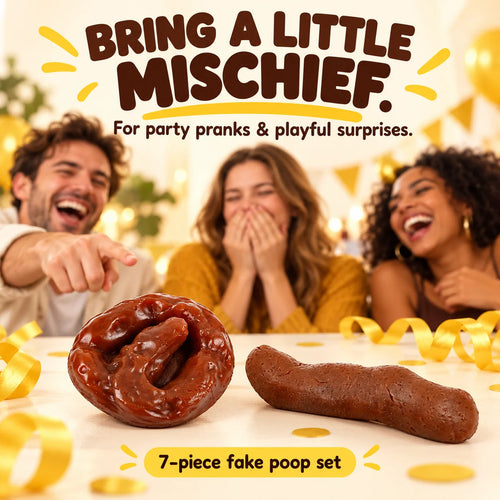 😂7 Pcs Fake Poop, Realistic Prank Poop