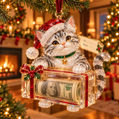 🎄 Christmas Cash Gift Ornament | 20 Crystal-Style Designs with Money Holder & Gift Tag 🎁