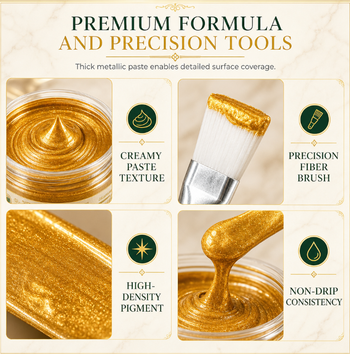 ✨ Metallic Gold Refinishing Paste – Restore Shine & Refresh Décor 🛍️