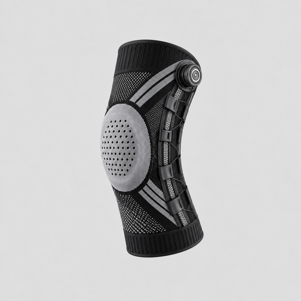 Dial-Adjustable Sports Knee Brace with Alloy Spring Support