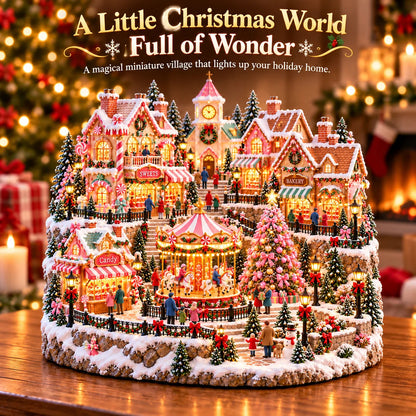 ✨ HOT SALE 49% OFF✨🎄'Candy-Bright' Christmas Market | Illuminated Miniature Christmas Town ✨