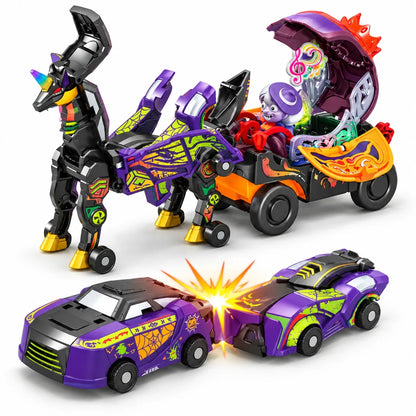 Magnetic Transforming Dragon Race Car! 2-in-1 Transformable Dragon & Racing Vehicle Toy🚗
